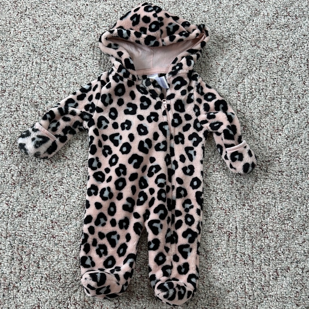 Cozy Leopard Print Kids Footie